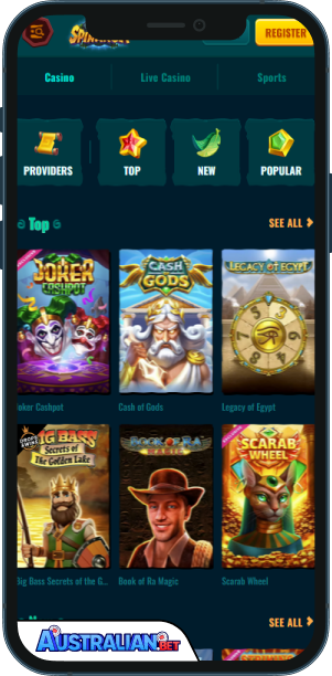 Spinanga Casino Mobile app