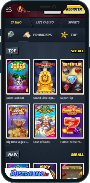 AllySpin Casino Mobile app