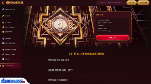 GrandClub Casino vip programma