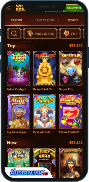 Wild Robin Casino Mobile app