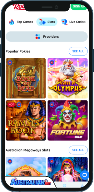 Rooli Casino Mobile app