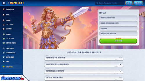 Romibet Casino vip programma