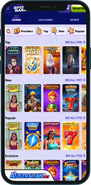 Spinbara Casino Mobile app
