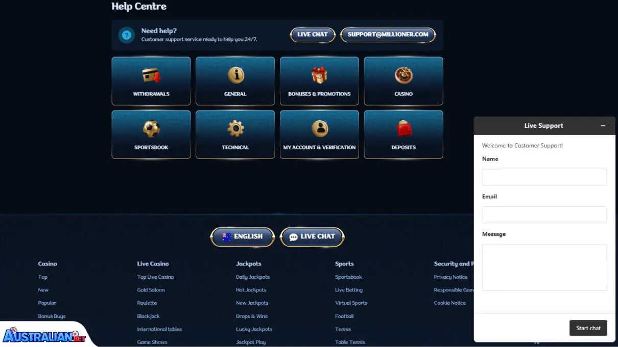 Millioner Casino Customer Support