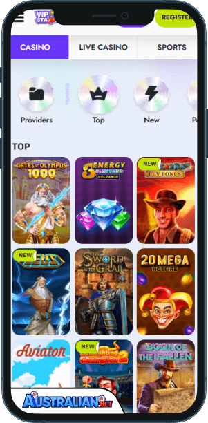Vipsta Casino Mobile app