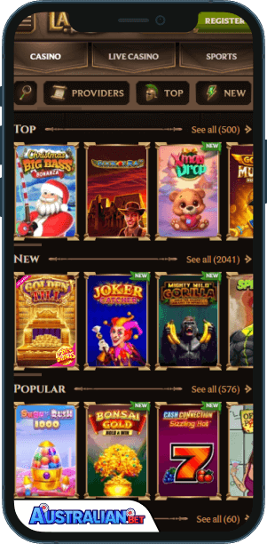 Lanista Casino Mobile app