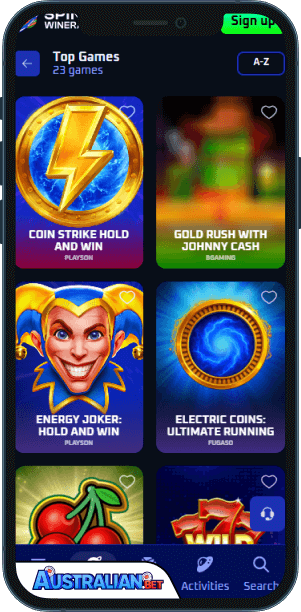Spinwinera Casino Mobile app