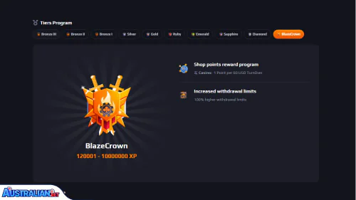 Blaze Spins Casino vip programma