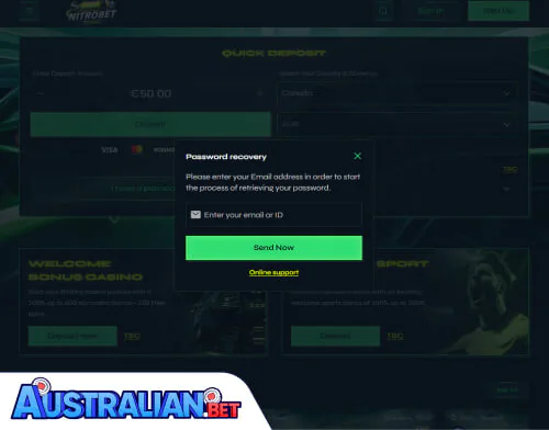 NitroBet Casino Problems Logging In