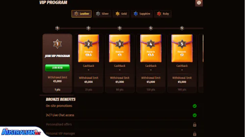 Westace Casino vip programma