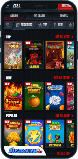 Glorion Casino Mobile app