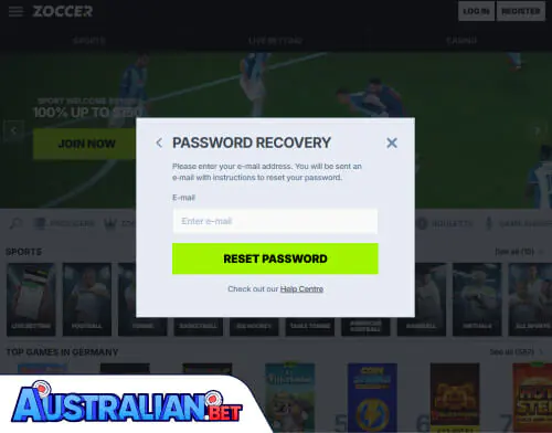 Zoccer Casino Problems Logging In