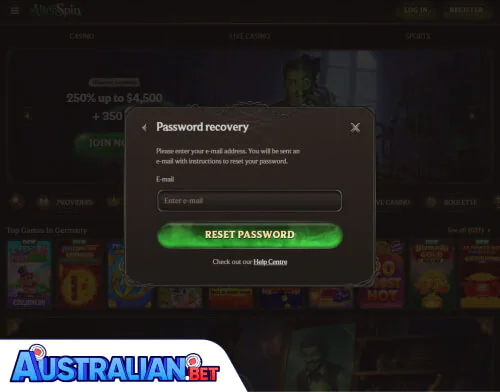 AlterSpin Casino Problems Logging In