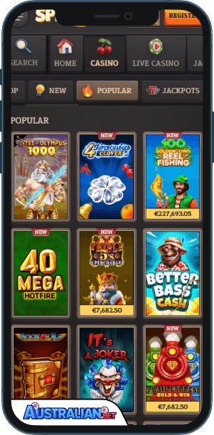 SpinBoss Casino Mobile app