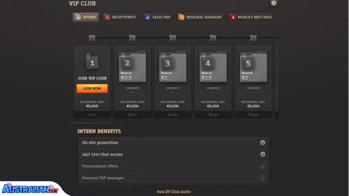 SpinBoss Casino vip programma